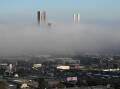 Melbourne was blanketed by fog on a very frosty Thursday morning. (James Ross/AAP PHOTOS)