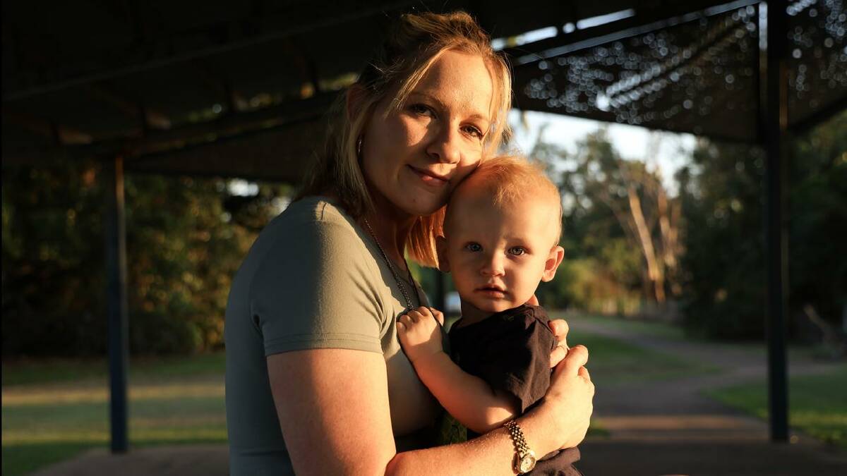 Crystal Roberts' son Chase spent his first year of life at a mothers'-and-baby prison facility. ((A)manda Parkinson/AAP PHOTOS)