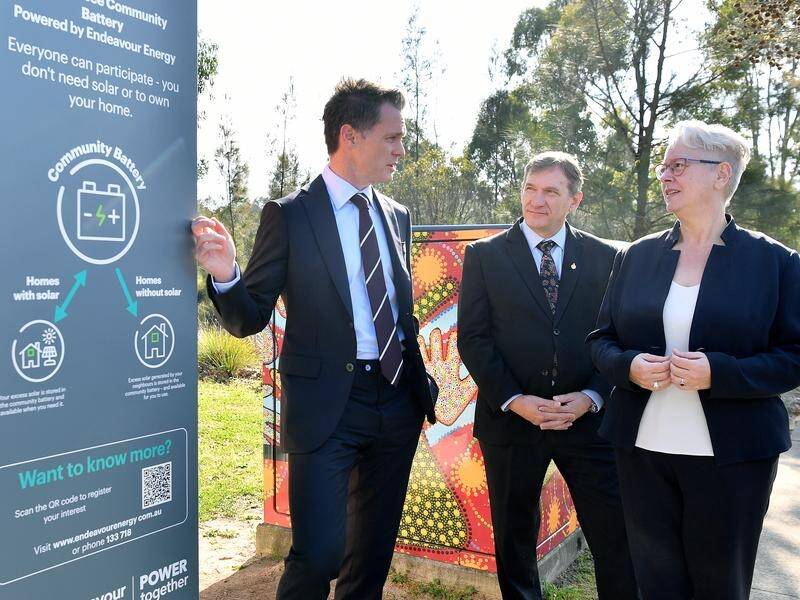 Premier Chris Minns says the funding will boost NSW's move to a renewable energy-powered grid. (Bianca De Marchi/AAP PHOTOS)