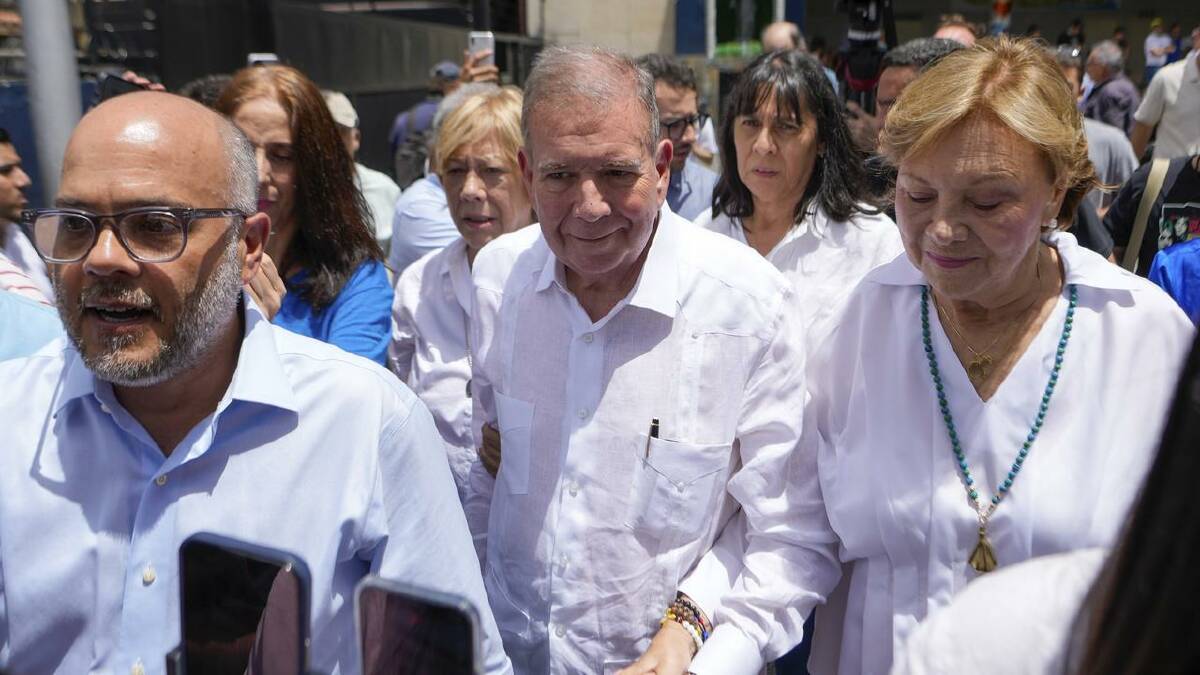 Edmundo Gonzalez was the opposition's last-minute candidate after Maria Corina Machado's ban. (AP PHOTO)