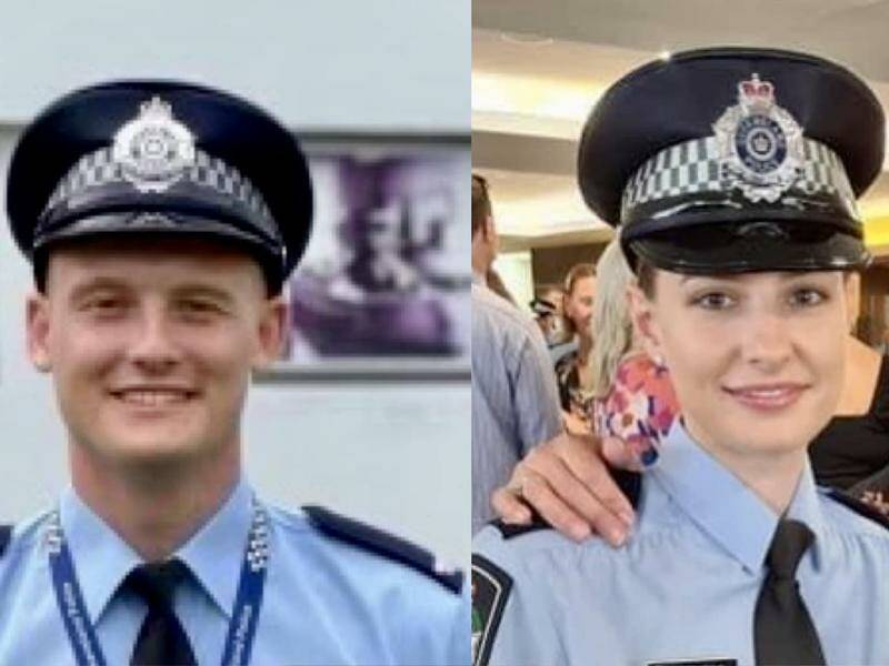 The families of Constables Matthew Arnold and Rachel McCrow hope for law changes from the inquest Photo: HANDOUT/QUEENSLAND POLICE UNION
