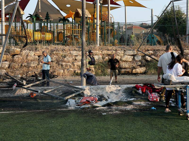 Twelve people died after a Hezbollah rocket hit a football pitch in Israeli-occupied Golan Heights. Photo: EPA PHOTO
