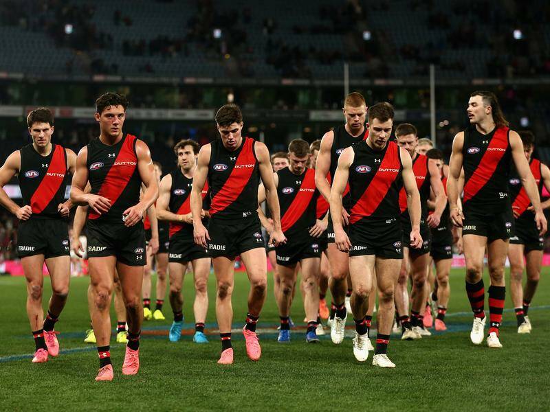 Essendon have tumbled out of the eight to 10th after their insipid display against St Kilda. Photo: Rob Prezioso/AAP PHOTOS