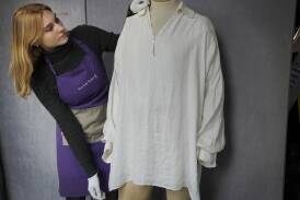 The Mr Darcy shirt from Pride and Prejudice smashed its estimate of Stg7000 to Stg10,000. (AP PHOTO)