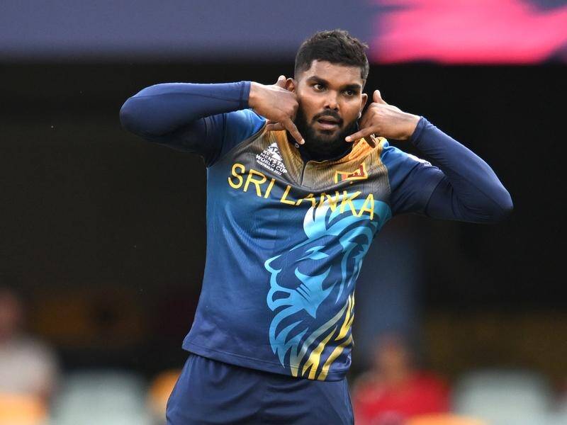 Wanindu Hasaranga has stood down as captain of Sri Lanka's T20 team after a poor World Cup. (Darren England/AAP PHOTOS)