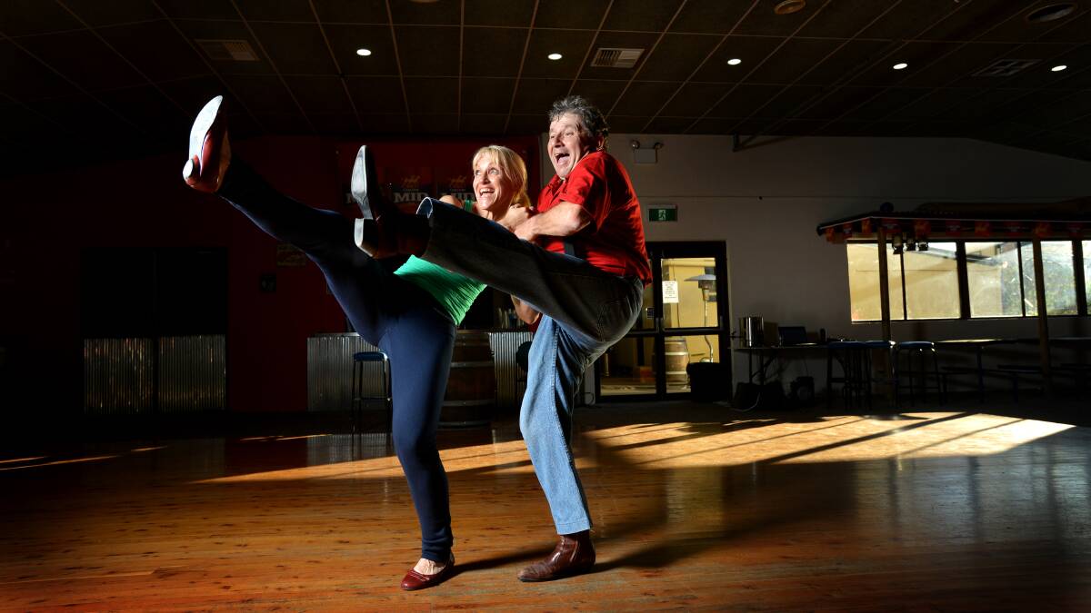 Mandy Lord and Graham Dwyer rehearse for the Dancing with the Stars competition in May. Photo:Barry Smith 300513BSD01