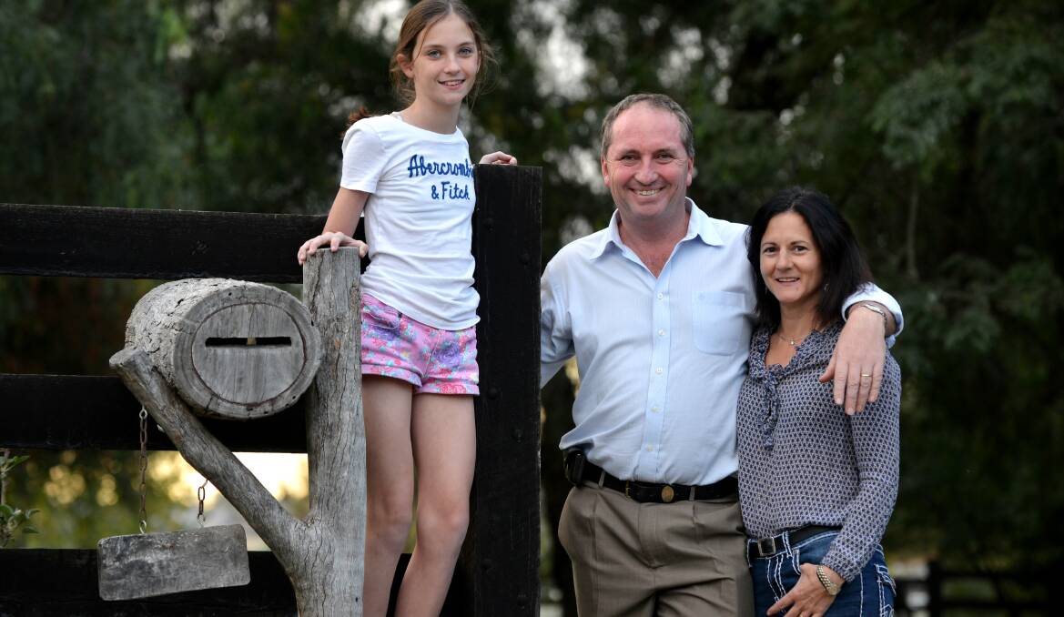 Barnaby and Natalie Joyce and their family make Tamworth their new home. Photo:Barry Smith 300413BSE05