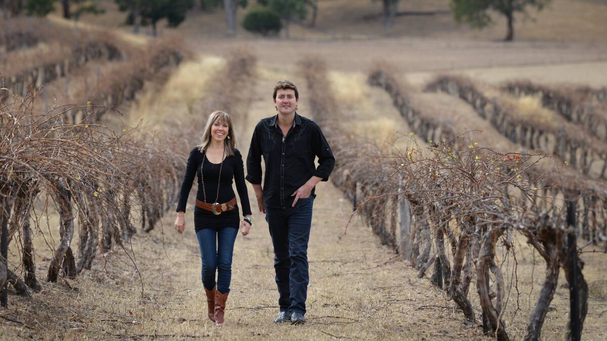 Felicity Urquhart and Adam Harvey at Tamworth's Kitty Crawford Estate in June. Photo:Barry Smith 010613BSD08