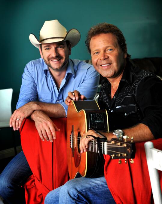 Troy Cassar-Daley ad Craig Campbell during the Tamworth Country Music Festival. Photo:Barry Smith 220113BSJ06