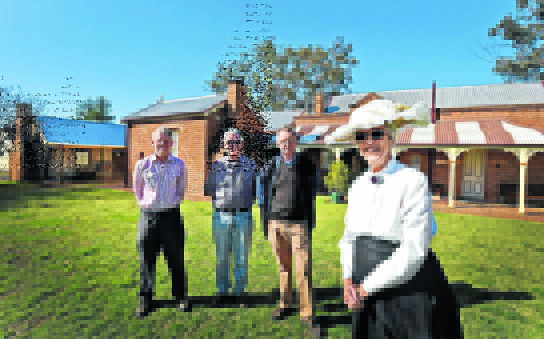 STEP BACK IN TIME:  Mike Cashman, Colin George, John Vickery and Marlene Ford will help open the gates for an historical trip at Calala Cottage museum tomorrow. Photo: Geoff O’Neill 080915GOC01