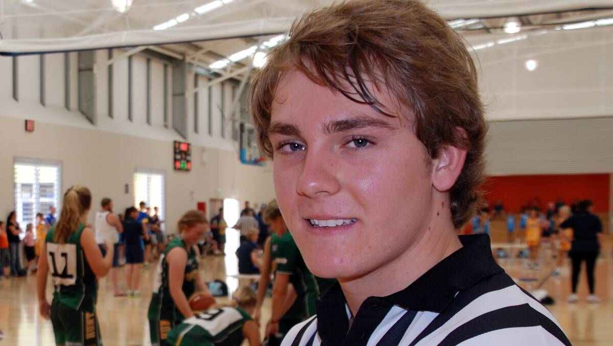 Nathan Paff takes a break during the opening round of NJL at Tamworth Sports Dome on the weekend.  Photo: Geoff Newling 130413GNA03